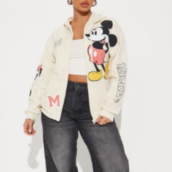 NWT Disney Original MICKEY MOUSE ZIP FRONT HOODIE JACKET - Picture 2 of 6